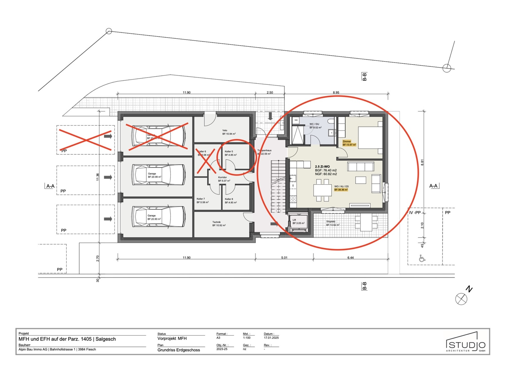 New development in Salgesch: Modern 2.5-room apartment with terrace — 2