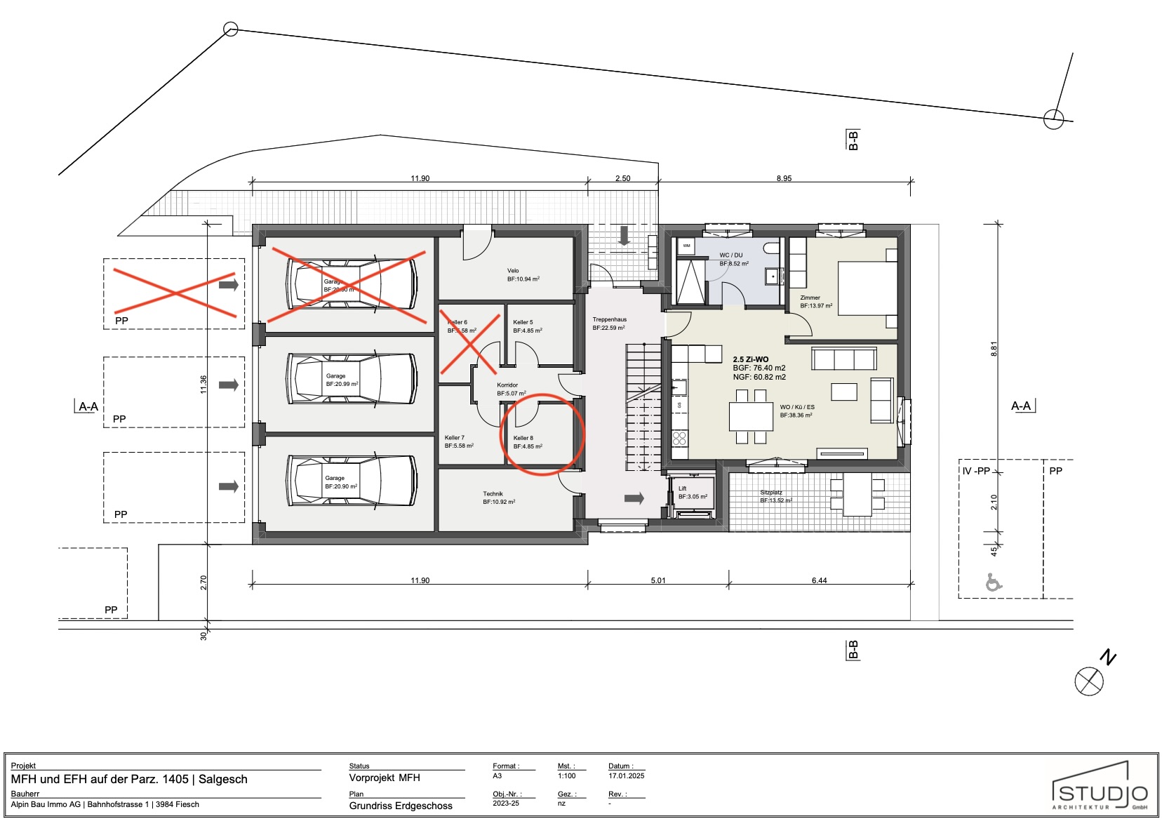 New development in Salgesch: Modern 2.5-room apartment with terrace — 3