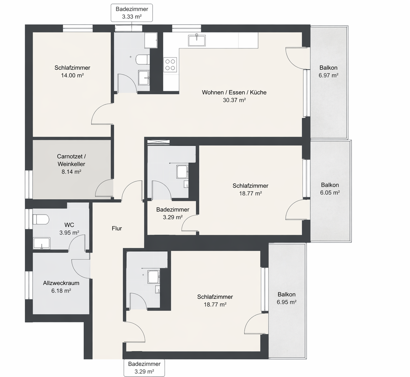 Modernes Studio mit Balkon – Ideal für Ferien & Investment — 2